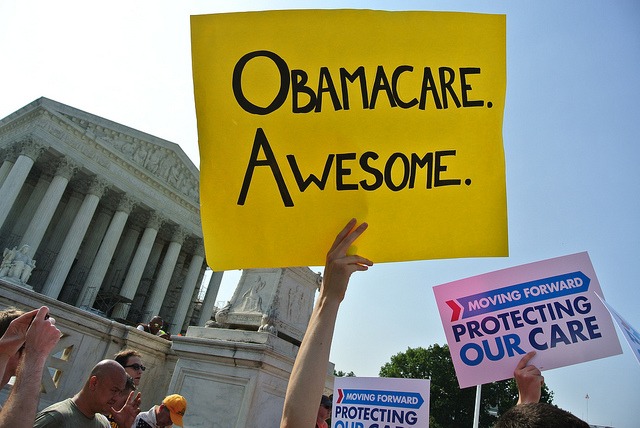 Obamacare on the steps of the Supreme Court. Will O'Neill. June 28, 2012.
