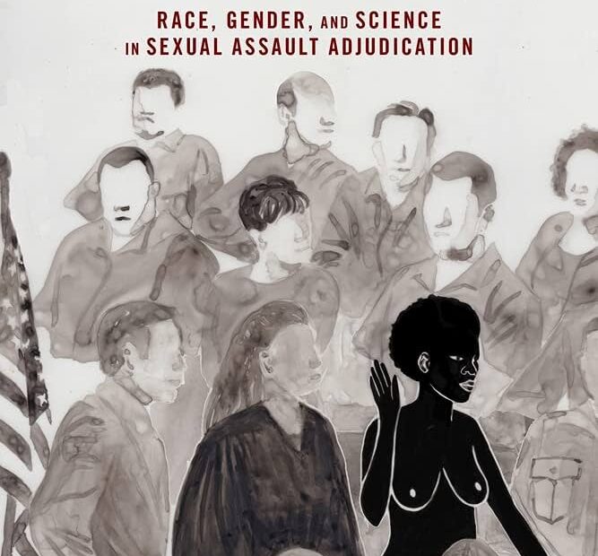 Cover, featuring black and white sketch of figures in suits and then one woman figure, naked. in a darker shade
